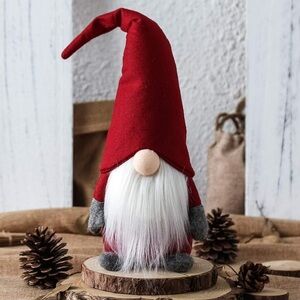 New - Red Gnome Plush Figurine